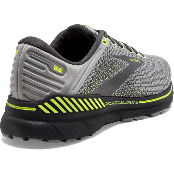 Brooks Mens Adrenaline GTS 22 Supportive Running ShoeGreyPearlNightlife