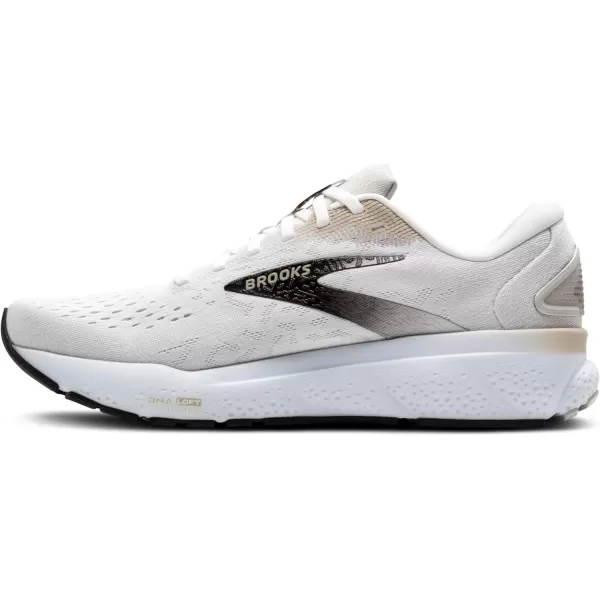 Brooks Mens Ghost 16 Neutral Running ShoeWhiteCreamPink