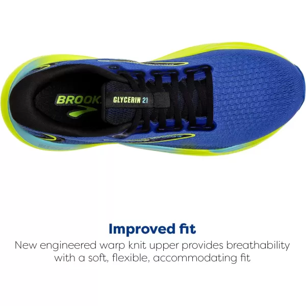Brooks Mens Glycerin 21 Neutral Running ShoeBlueNightlifeBlack