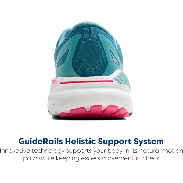 Brooks Womens Adrenaline GTS 23 Supportive Running ShoeStorm BluePinkAqua