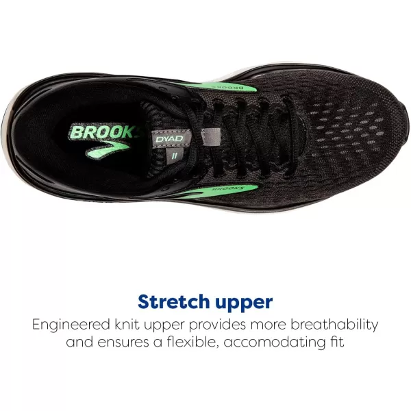 Brooks Womens Dyad 11 Running ShoeBlackEbonyGreen