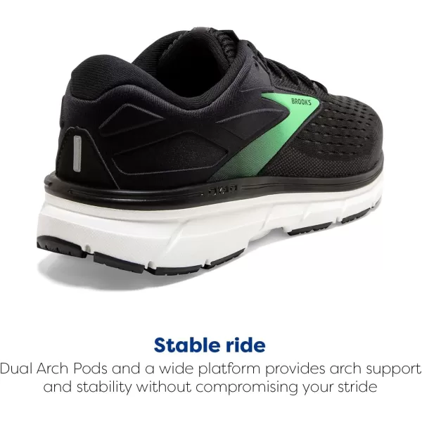 Brooks Womens Dyad 11 Running ShoeBlackEbonyGreen