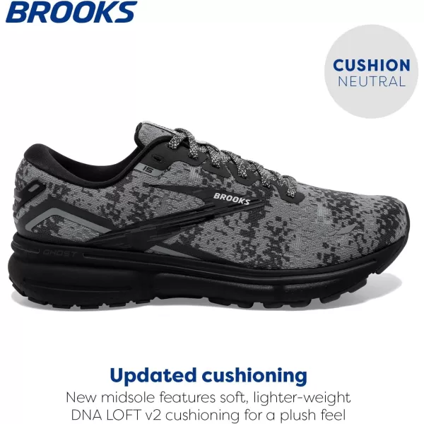 Brooks Womens Ghost 15 Neutral Running ShoeBlackOysterPrimer