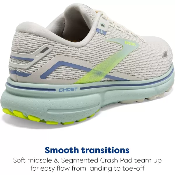 Brooks Womens Ghost 15 Neutral Running ShoeCoconutSkylightNightlife