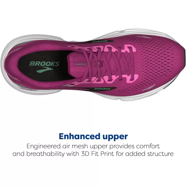 Brooks Womens Ghost 15 Neutral Running ShoePinkFestival FuchsiaBlack