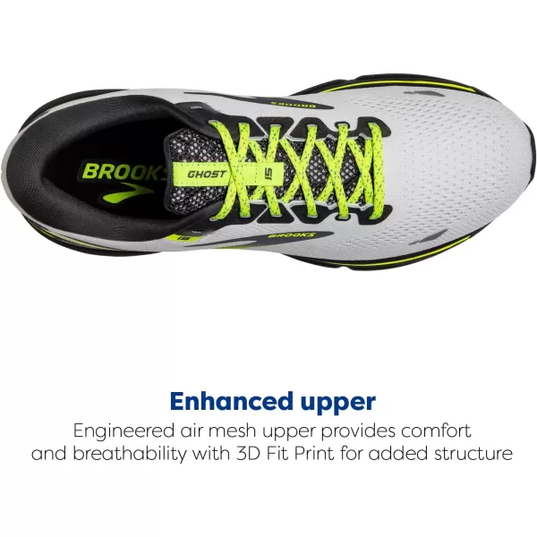 Brooks Womens Ghost 15 Neutral Running ShoeWhiteEbonyNightlife  Limited