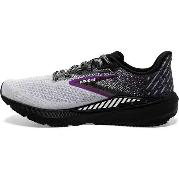 Brooks Womens Launch GTS 10 Supportive Running ShoeBlackWhiteViolet