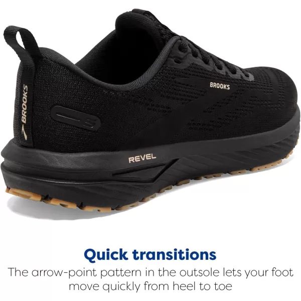 Brooks Womens Revel 6 Neutral Running ShoeBlackCreamBiscuit