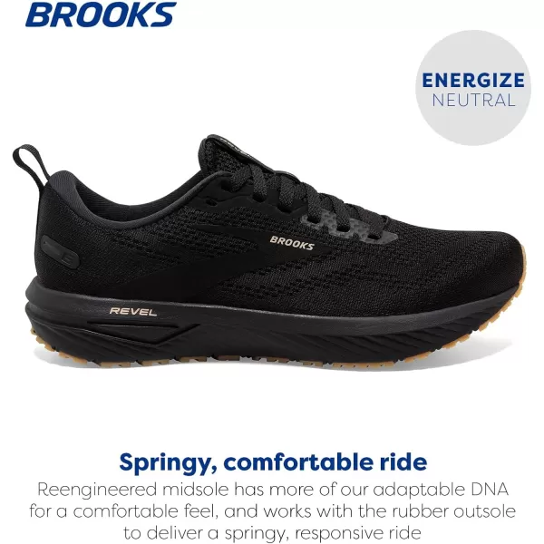 Brooks Womens Revel 6 Neutral Running ShoeBlackCreamBiscuit