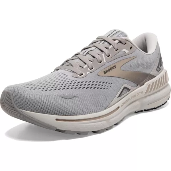 Brooks Mens Adrenaline GTS 23 Supportive Running ShoeGrayBlackened PearlChampagne
