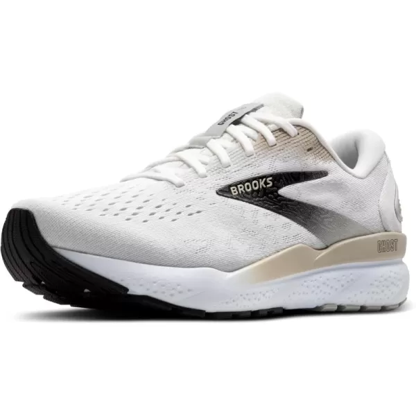 Brooks Mens Ghost 16 Neutral Running ShoeWhiteCreamPink