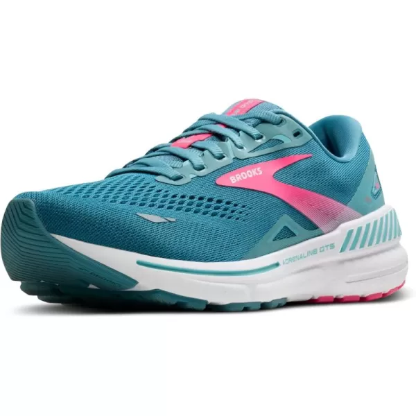 Brooks Womens Adrenaline GTS 23 Supportive Running ShoeStorm BluePinkAqua