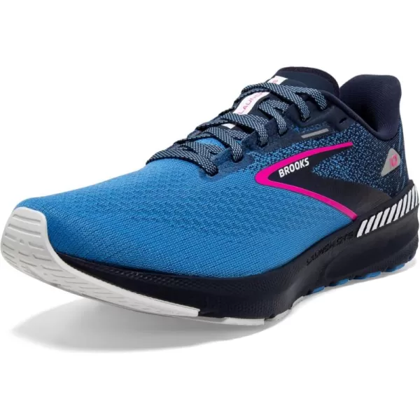 Brooks Womens Launch GTS 10 Supportive Running ShoePeacoatMarina BluePink Glo