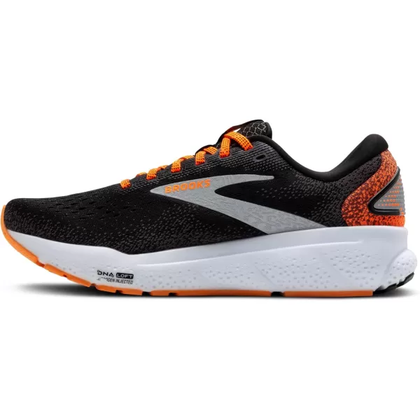 Brooks Womens Ghost 16 Running ShoeBlackOrangeWhite