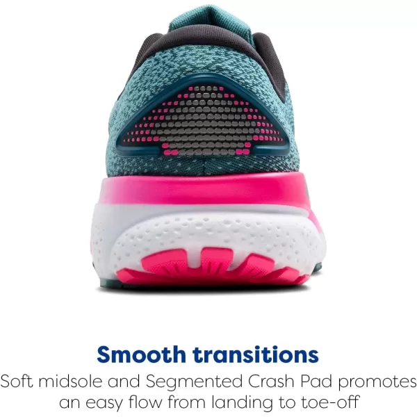 Brooks Womens Ghost 16 Running ShoeBluePinkMoroccan Blue