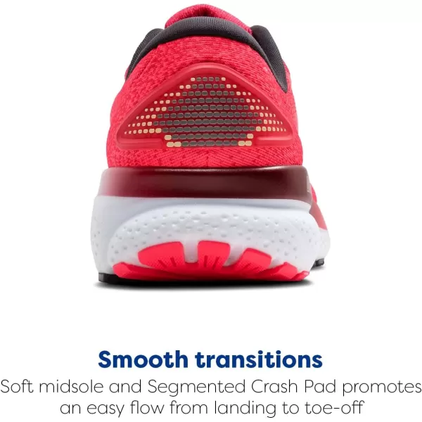 Brooks Womens Ghost 16 Running ShoePinkSundried TomatoCream