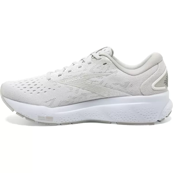 Brooks Womens Ghost 16 Running ShoeWhiteWhiteGrey