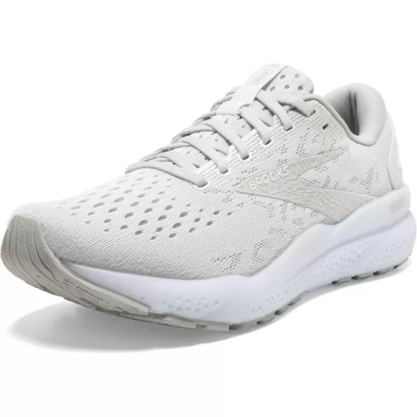 Brooks Womens Ghost 16 Running ShoeWhiteWhiteGrey