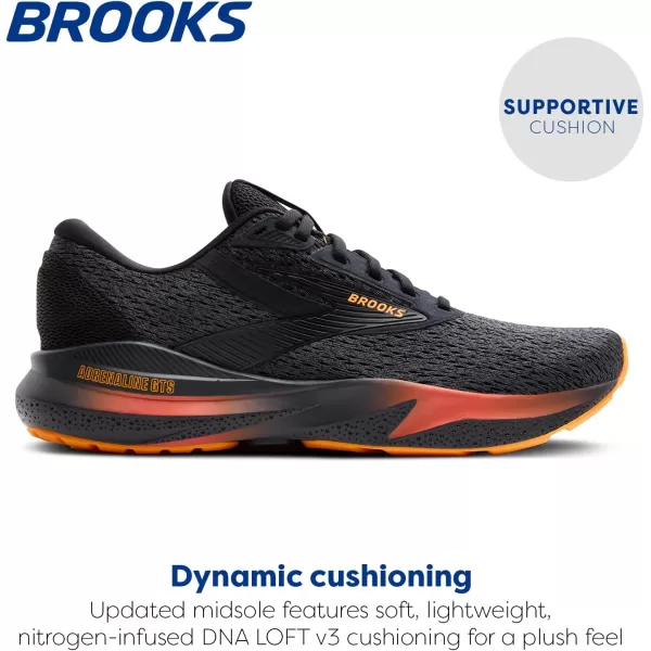 imageBrooks Mens Adrenaline GTS 24 Supportive Running ShoeBlackEbonyBurnt Sienna