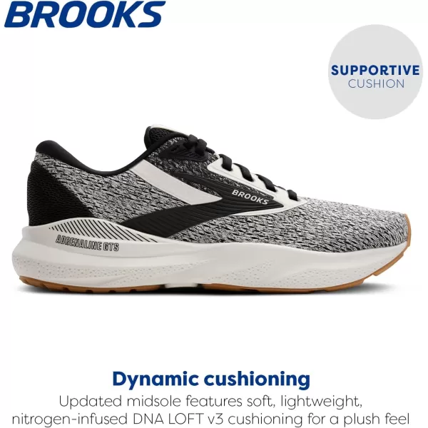 imageBrooks Mens Adrenaline GTS 24 Supportive Running ShoeCoconutBlackBiscuit