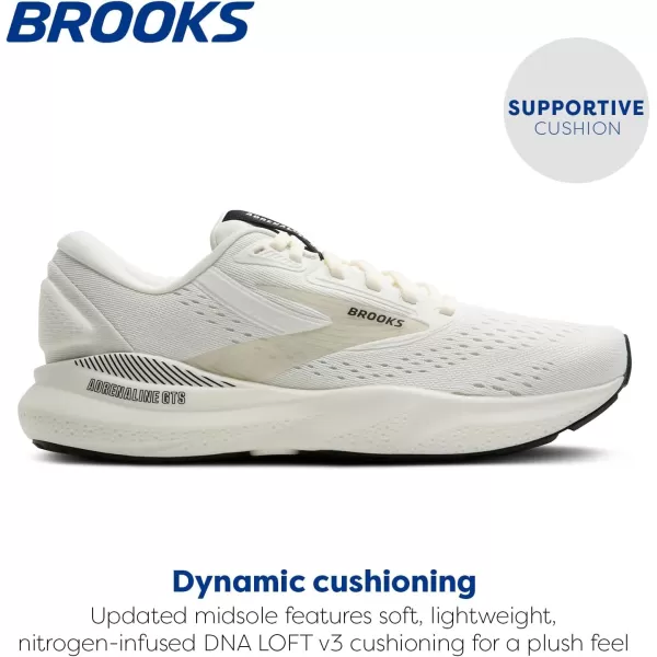 imageBrooks Mens Adrenaline GTS 24 Supportive Running ShoeCoconutBlackWhite Sand