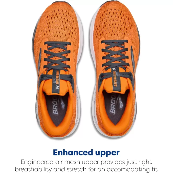 imageBrooks Mens Adrenaline GTS 24 Supportive Running ShoeOrangeEbonyCountry Blue