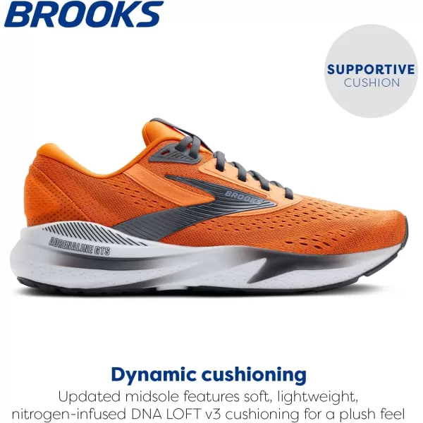 imageBrooks Mens Adrenaline GTS 24 Supportive Running ShoeOrangeEbonyCountry Blue