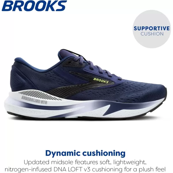imageBrooks Mens Adrenaline GTS 24 Supportive Running ShoePeacoatBlackSharp Green