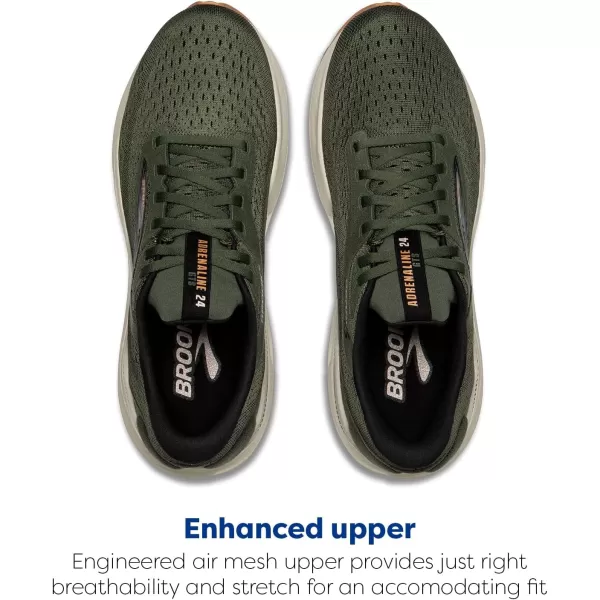 imageBrooks Mens Adrenaline GTS 24 Supportive Running ShoeThymeBlackPelican