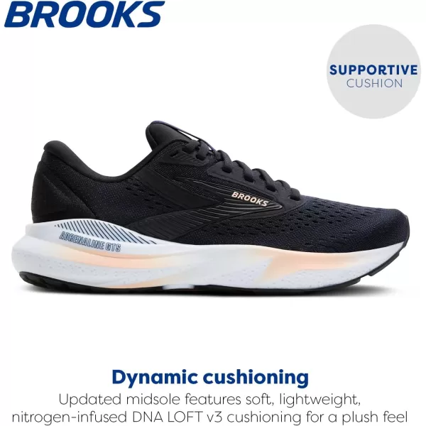 imageBrooks Womens Adrenaline GTS 24 Supportive Running ShoeBlackPeachPeacoat