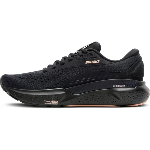 imageBrooks Womens Adrenaline GTS 24 Supportive Running ShoeBlackPeacoatPeach