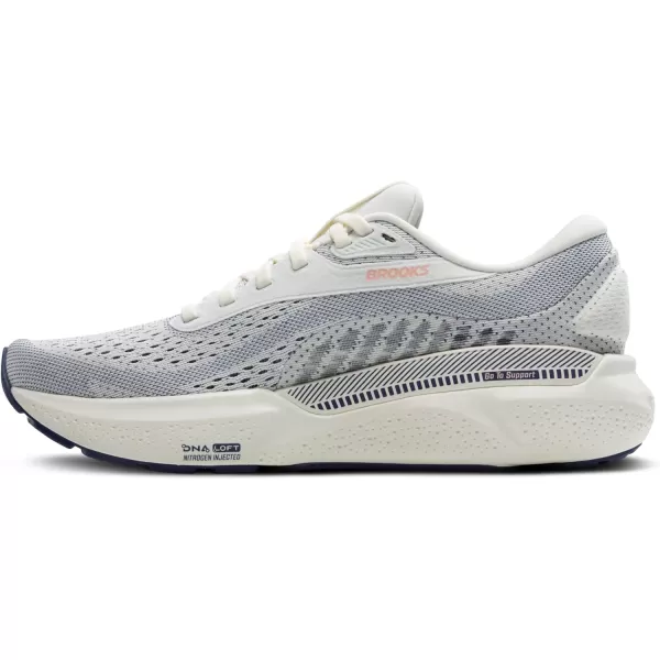 imageBrooks Womens Adrenaline GTS 24 Supportive Running ShoeGreyBlue RibbonPeach