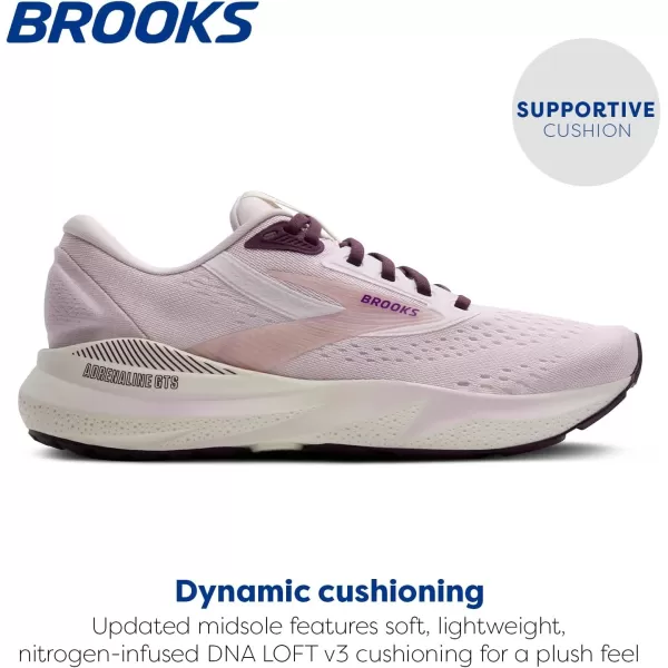 imageBrooks Womens Adrenaline GTS 24 Supportive Running ShoeOrchidCoconutPurple