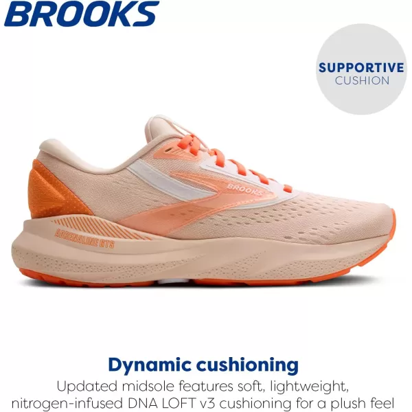 imageBrooks Womens Adrenaline GTS 24 Supportive Running ShoePinkNectarineOrange
