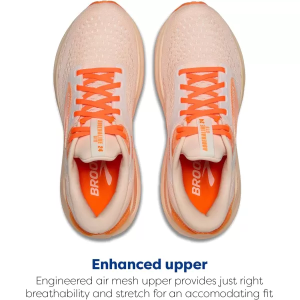 imageBrooks Womens Adrenaline GTS 24 Supportive Running ShoePinkNectarineOrange