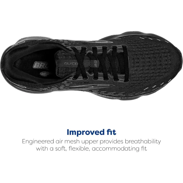 imageBrooks Mens Glycerin 20 Running ShoeBlackBlackEbony