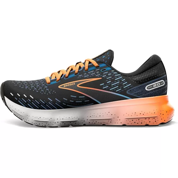 imageBrooks Mens Glycerin 20 Running ShoeBlackClassic BlueOrange