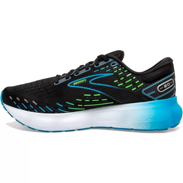 imageBrooks Mens Glycerin 20 Running ShoeBlackHawaiian OceanGreen