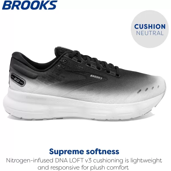 imageBrooks Mens Glycerin 20 Running ShoeBlackLilacWhite