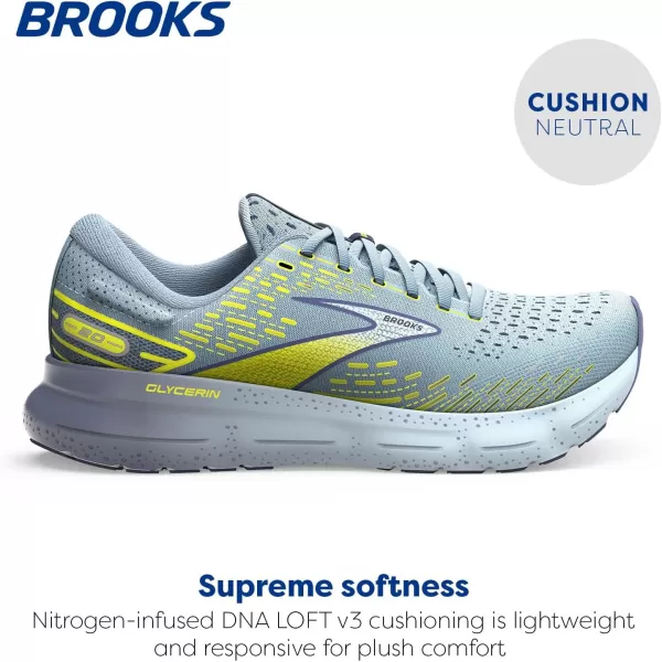imageBrooks Mens Glycerin 20 Running ShoeBlueCrown BlueSulphur