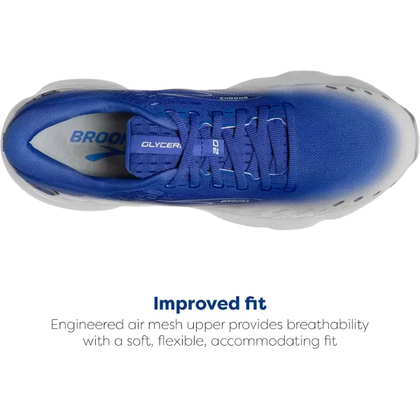 imageBrooks Mens Glycerin 20 Running ShoeBlueLilacWhite