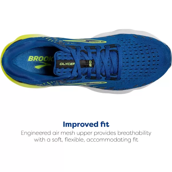 imageBrooks Mens Glycerin 20 Running ShoeBlueNightlifeWhite