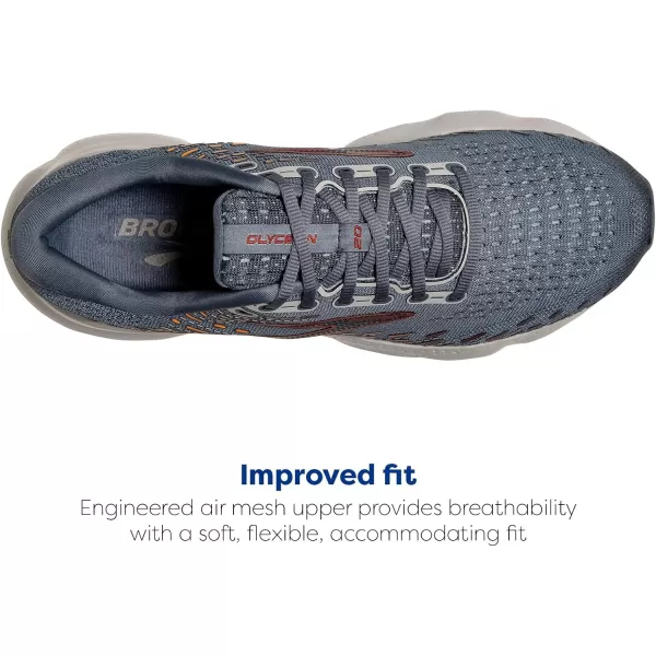 imageBrooks Mens Glycerin 20 Running ShoeGreyChili OilOrange