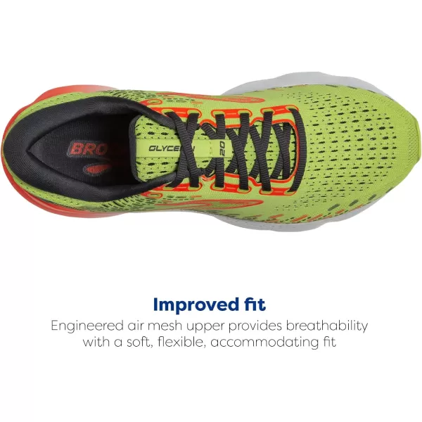 imageBrooks Mens Glycerin 20 Running ShoeLimeRedEbony