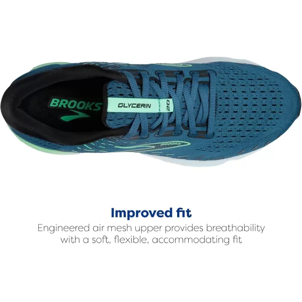 imageBrooks Mens Glycerin 20 Running ShoeMoroccan BlueBlackSpring Bud