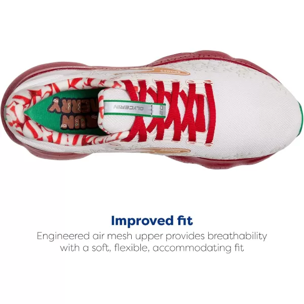 imageBrooks Mens Glycerin 20 Running ShoeRed AlertWhiteCaramel