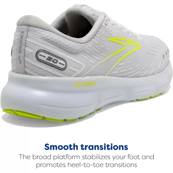imageBrooks Mens Glycerin 20 Running ShoeWhiteNightlife
