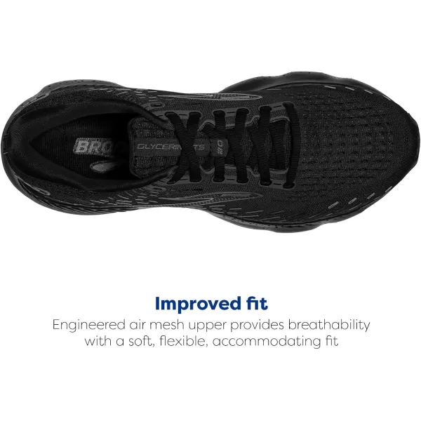 imageBrooks Mens Glycerin GTS 20 Running Shoe  Wide WidthBlackBlackEbony