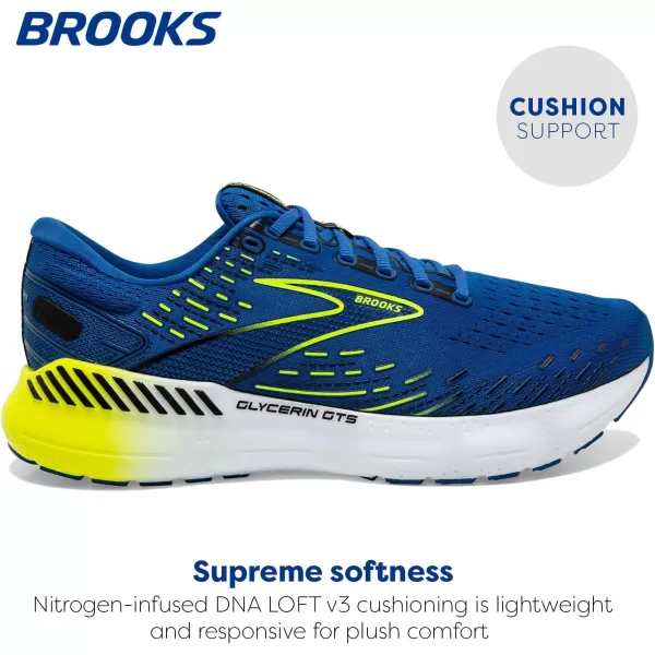 imageBrooks Mens Glycerin GTS 20 Running Shoe  Wide WidthBlueNightlifeWhite