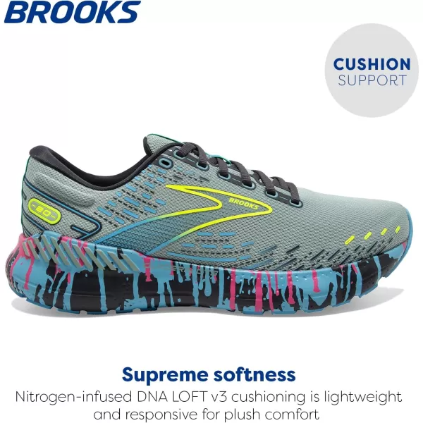 imageBrooks Mens Glycerin GTS 20 Running Shoe  Wide WidthJadeiteAlaskan BlueEbony
